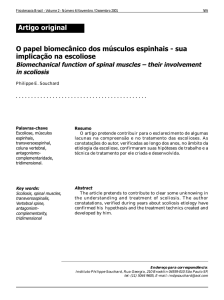 Artigo original O papel biomecânico dos músculos espinhais