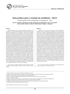 Guia prático para o manejo da anafilaxia - 2012