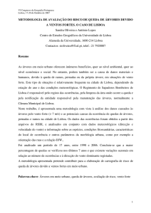 metodologia de avaliação do risco de queda de árvores devido a