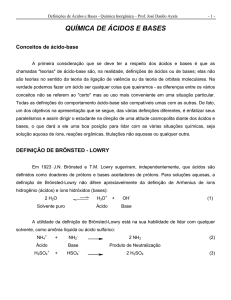 química de ácidos e bases - Departamento de Química da UFMG