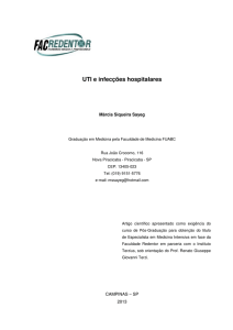 UTI e infecções hospitalares