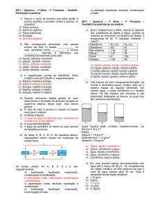 2011 – Química – 1ª Série – 1º Trimestre