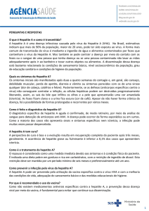 1 PERGUNTAS E RESPOSTAS O que é Hepatite A e como é