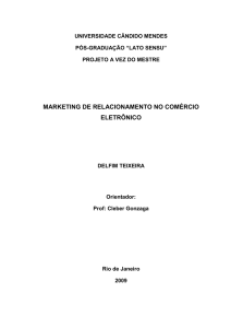MARKETING DE RELACIONAMENTO NO COMÉRCIO ELETRÔNICO