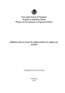 Reflexões sobre as teorias de potência elétrica em regime não