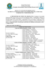 Sistema de Seleção Unficado 2017 - Verão