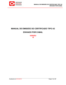 manual de emissão do certificado tipo a3 enviado por e