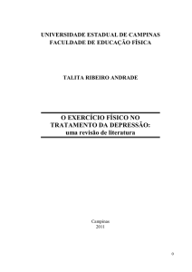 O EXERCÍCIO FÍSICO NO TRATAMENTO DA DEPRESSÃO: uma