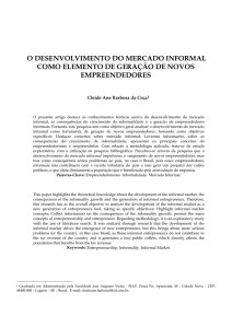 1. o desenvolvimento do mercado informal como elemento de