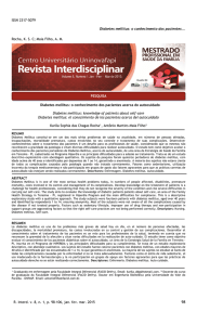 ISSN 2317-5079 Diabetes mellitus: o conhecimento dos pacientes