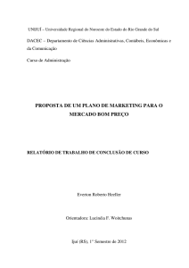 PROPOSTA DE UM PLANO DE MARKETING PARA O MERCADO