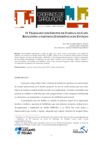 o trabalho com grupos de família no caps