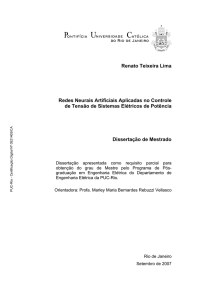 Renato Teixeira Lima Redes Neurais Artificiais Aplicadas