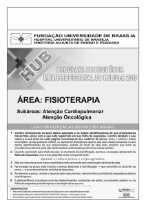 Caderno de prova - área: Fisioterapia