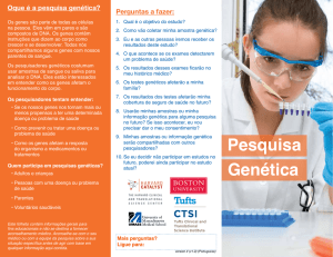 Pesquisa Genética - Harvard Catalyst