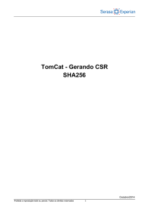 TomCat - Gerando CSR SHA256 - Certificado Digital Serasa Experian