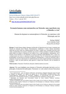 Formação humana como metamorfose em Nietzsche: uma