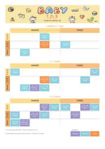 6 meses a 1 ano 1 a 2 anos 2 a 3 anos manhã manhã