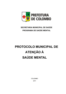 protocolo municipal de atenção à saúde mental