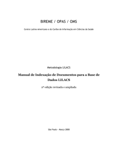 Manual de Indexação de Documentos - Metodologia LILACS