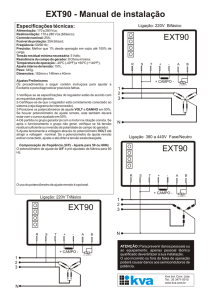 EXT90 - Manual de instalação