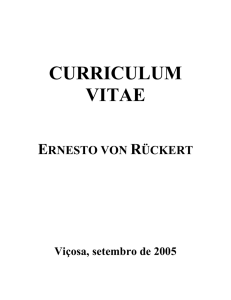 Currículo - Ernesto von Rückert