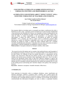 concepções alternativas sobre efeito estufa e a formação científica