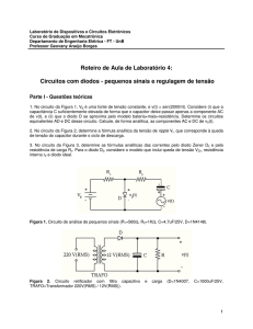 Circuitos com diodos - pequenos sinais e regulagem de tensão