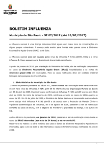 boletim influenza - Prefeitura de São Paulo