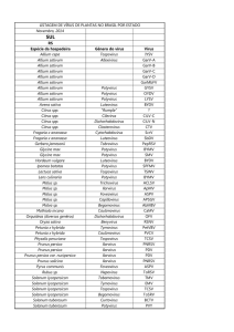 Novembro, 2014 RS Espécie da hospedeira Gênero do vírus Vírus