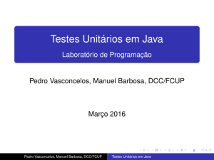 Testes Unitários em Java - Laboratório de Programação