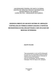 Desenvolvimento de um novo sistema de liberação controlada do