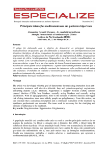 Principais interações medicamentosas em pacientes hipertesos