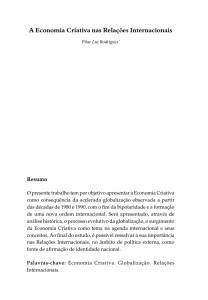 A Economia Criativa nas Relações Internacionais