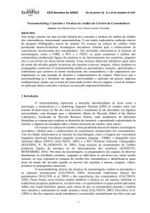 1 Neuromarketing: Conceitos e Técnicas de Análise do