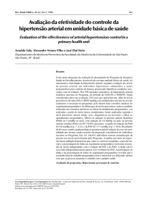 Avaliação da efetividade do controle da hipertensão arterial em
