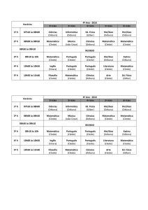 Horários 4º Ano - 2016 1º h 07h10 às 08h00 Ciências (Débora