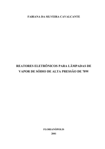 reatores eletrônicos para lâmpadas de vapor de sódio de