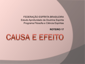 causa e efeito - Federação Espírita Brasileira