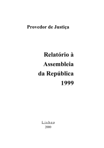 Relatório à Assembleia da República 1999