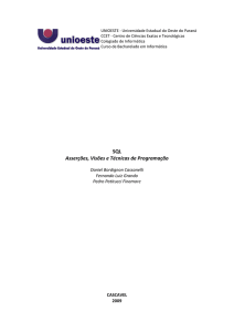 SQL Asserções, Visões e Técnicas de Programação