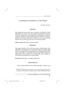 79 A NATUREZA DA FILOSOFIA E O SEU ENSINO Desidério