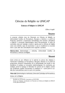 Ciências da Religião na UNICAP1