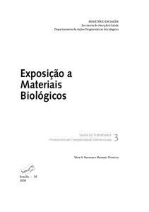 Exposição a Materiais Biológicos - BVS MS