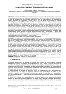 Climatologia: Ensino e Emprego de Geotecnologias