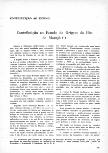 Contribuição ao Estudo da Origelll da ilha de Marajó