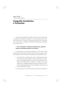 Geografia Econômica e Economia