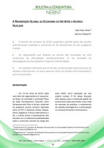 a reinserção global da economia do irã após o acordo