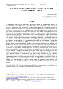 Diagnósticos de enfermagem em um paciente portador de