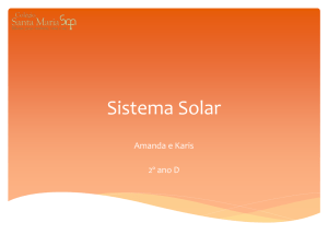 Sistema Solar - Colégio Santa Maria